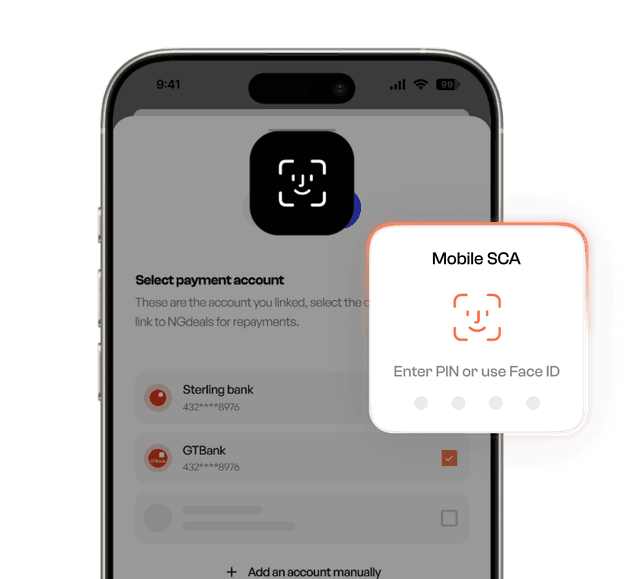 Approve sensitive actions with passkeys and native biometrics. Maximum security.