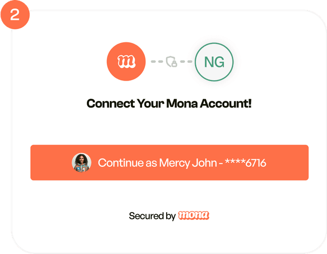 to connect your mona account